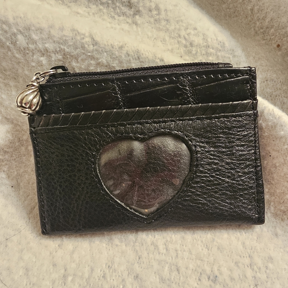 Brighton Vintage Leather Zippered ID Card Holder